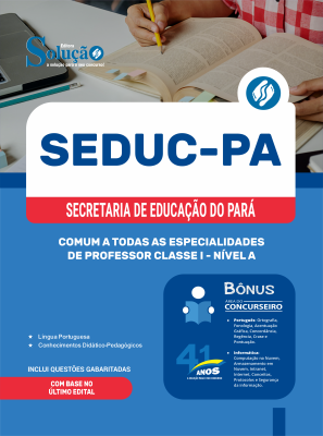 Apostila SEDUC-PA 2026 - Comum a Todas as Especialidades de Professor Classe I - Nível A - Imagem 3