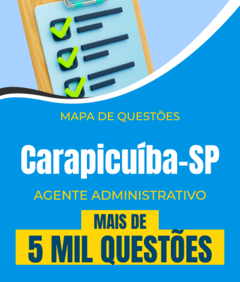 Mapa de Questões Online - Câmara de Carapicuíba-SP - Agente Administrativo - 5 Mil Questões - Imagem 1