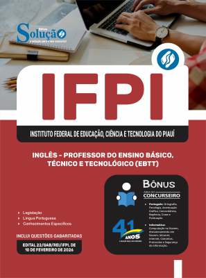 Apostila IFPI em PDF 2026 - Professor do Ensino Básico, Técnico e Tecnológico (EBTT) - Inglês - Imagem 1