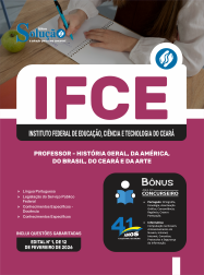 Apostila IFCE em PDF 2026 - Professor - História Geral, da América, do Brasil, do Ceará e da Arte