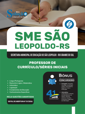 Apostila Prefeitura de São Leopoldo - RS 2026 - Professor de Currículo/Séries Iniciais - Imagem 3