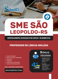 Apostila Prefeitura de São Leopoldo - RS em PDF 2026 - Professor de Língua Inglesa