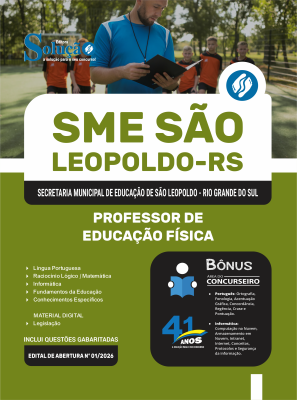 Apostila Prefeitura de São Leopoldo - RS 2026 - Professor de Educação Física - Imagem 3