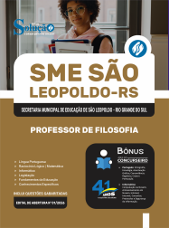Apostila Prefeitura de São Leopoldo - RS em PDF 2026 - Professor de Filosofia