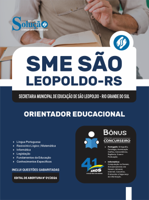 Apostila Prefeitura de São Leopoldo - RS 2026 - Orientador Educacional - Imagem 3