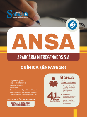 Apostila ANSA em PDF 2026 - Ênfase 26: Química - Imagem 1