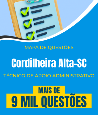 Mapa de Questões Online - Pref. Cordilheira Alta-SC - Técnico de Apoio Administrativo - 9 Mil Questões - Imagem 1