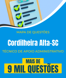 Mapa de Questões Online - Pref. Cordilheira Alta-SC - Técnico de Apoio Administrativo - 9 Mil Questões