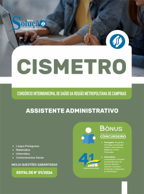 Apostila CISMETRO 2026 - Assistente Administrativo - Imagem 3