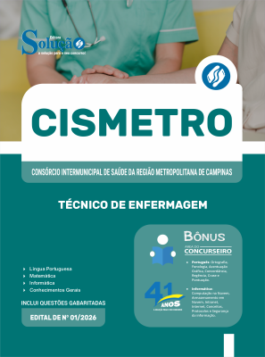 Apostila CISMETRO 2026 - Técnico de Enfermagem - Imagem 3