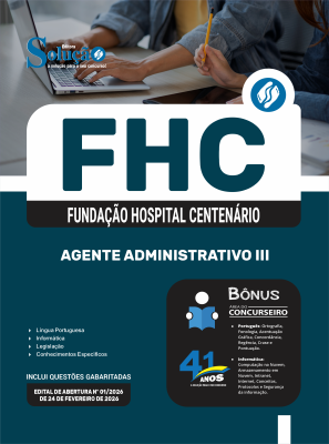 Apostila FHC 2026 - Agente Administrativo III - Imagem 3
