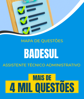 Mapa de Questões Online - BADESUL - Assistente Técnico Administrativo - 4 Mil Questões - Imagem 1