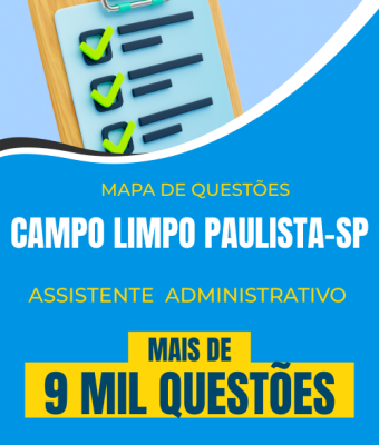 Mapa de Questões Online - Câmara de Campo Limpo Paulista-SP - Assistente Administrativo - 9 Mil Questões - Imagem 1