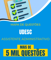 Capa Mapa de Questões Online - UDESC - Assistente Administrativo -  5 Mil Questões