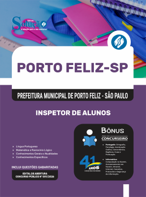 Apostila Prefeitura de Porto Feliz - SP 2026 - Inspetor de Alunos - Imagem 3