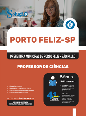 Apostila Prefeitura de Porto Feliz - SP 2026 - Professor de Ciências - Imagem 3