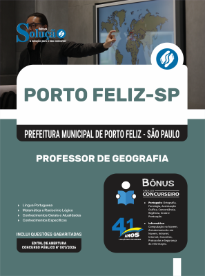 Apostila Prefeitura de Porto Feliz - SP 2026 - Professor de Geografia - Imagem 3