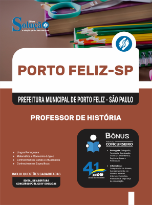Apostila Prefeitura de Porto Feliz - SP 2026 - Professor de História - Imagem 3
