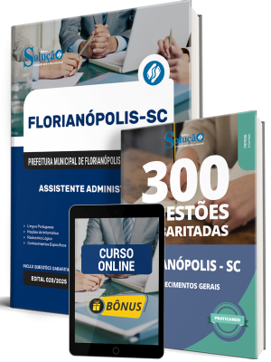 Combo Prefeitura de Florianópolis - SC 2026 - Assistente Administrativo - Imagem 1