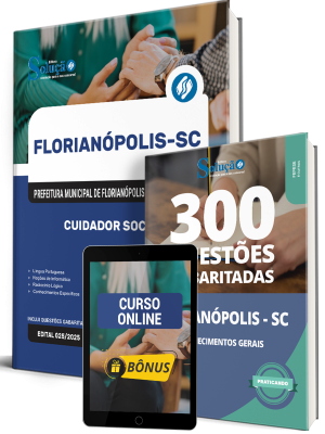 Combo Prefeitura de Florianópolis - SC 2026 - Cuidador Social - Imagem 1