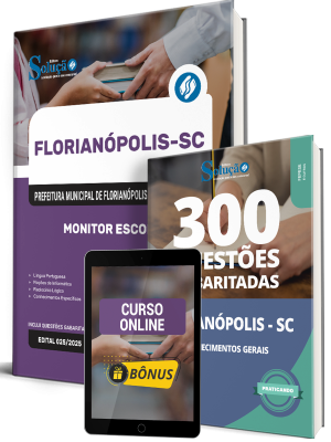Combo Prefeitura de Florianópolis - SC 2026 - Monitor Escolar - Imagem 1