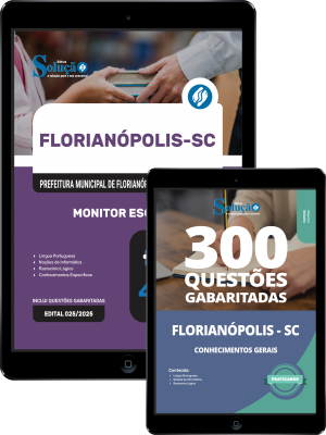 Combo Prefeitura de Florianópolis - SC 2026 - Monitor Escolar - Imagem 1