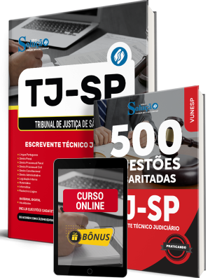 Combo TJ-SP 2026 - Escrevente Técnico Judiciário (Apostila + Caderno de Questões Gabaritadas) - Imagem 1