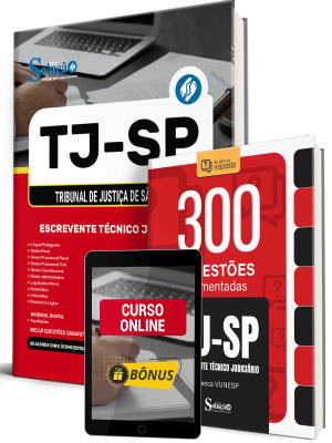 Combo TJ-SP 2026 - Escrevente Técnico Judiciário (Apostila + Caderno de Questões Comentadas) - Imagem 1