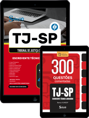 Combo TJ-SP 2026 - Escrevente Técnico Judiciário (Apostila + Caderno de Questões Comentadas) - Imagem 1