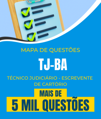 Mapa de Questões Online - TJ-BA - Técnico Judiciário - Escrevente de Cartório - 5 Mil Questões - Imagem 1