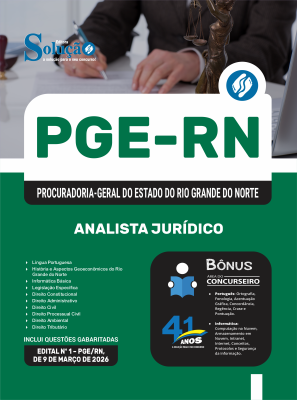 Apostila PGE-RN 2026 - Analista Jurídico - Imagem 3