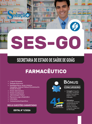 Apostila SES-GO em PDF 2026 - Categoria II: Farmacêutico - Imagem 1
