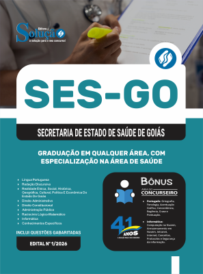 Apostila SES-GO 2026 - Categoria III: Graduação em Qualquer Área, com Especialização na Área de Saúde - Imagem 3