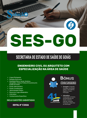 Apostila SES-GO 2026 - Categoria V: Engenheiro Civil ou Arquiteto com especialização na área de Saúde - Imagem 3