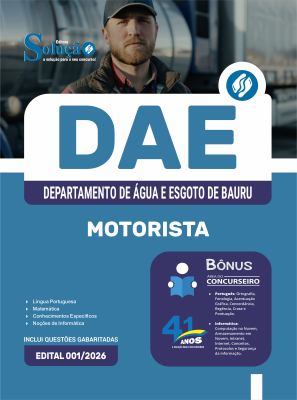 Apostila DAE Bauru-SP 2026 - Motorista - Imagem 3