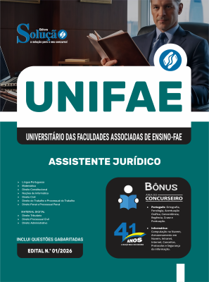 Apostila UNIFAE 2026 - Assistente Jurídico - Imagem 3