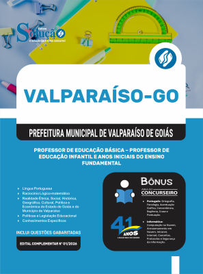 Apostila Prefeitura de Valparaíso de Goiás-GO 2026 - Professor de Educação Básica - Professor de Educação Infantil e Anos Iniciais do Ensino Fundamental - Imagem 3