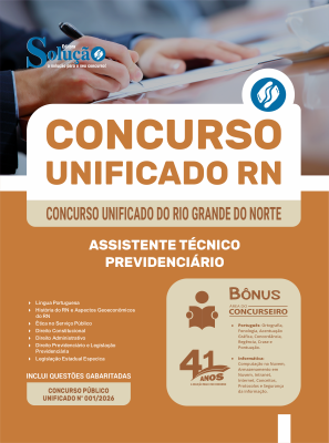 Apostila Unificado RN em PDF 2026 - Assistente Técnico Previdenciário - Imagem 1