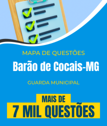 Capa Mapa de Questões Online - Pref. Barão de Cocais-MG - Guarda Civil Municipal - 7 Mil Questões