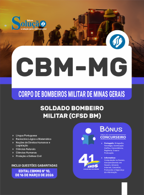 Apostila CBM-MG em PDF 2026 - Soldado Bombeiro Militar (CFSd BM) - Imagem 1