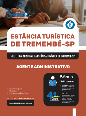 Apostila Prefeitura de Tremembé - SP 2026 - Agente Administrativo - Imagem 3