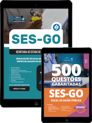 Combo SES-GO 2026 - Categoria III: Graduação em Qualquer Área, com Especialização na Área de Saúde - Imagem 1