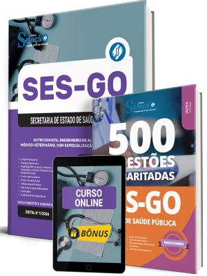 Combo SES-GO 2026 - Categoria IV: Nutricionista, Engenheiro de Alimentos ou Médico-Veterinário, com Especialização na Área de Saúde - Imagem 1