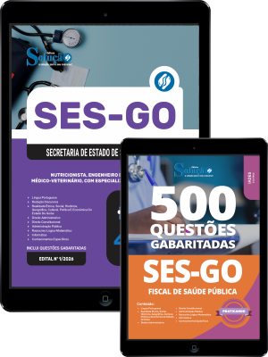 Combo SES-GO 2026 - Categoria IV: Nutricionista, Engenheiro de Alimentos ou Médico-Veterinário, com Especialização na Área de Saúde - Imagem 1