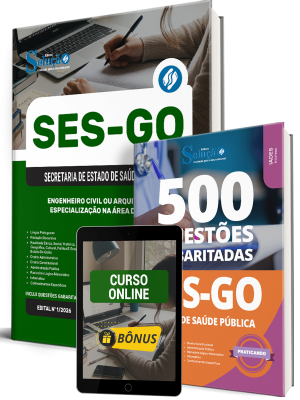 Combo SES-GO 2026 - Categoria V: Engenheiro Civil ou Arquiteto com especialização na área de Saúde - Imagem 1