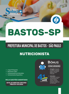 Apostila Prefeitura de Bastos - SP 2026 - Nutricionista - Imagem 3