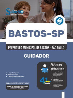 Apostila Prefeitura de Bastos - SP 2026 - Cuidador - Imagem 3