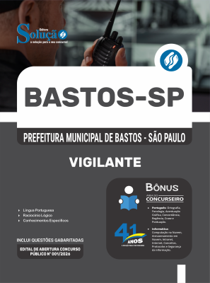 Apostila Prefeitura de Bastos - SP 2026 - Vigilante - Imagem 3