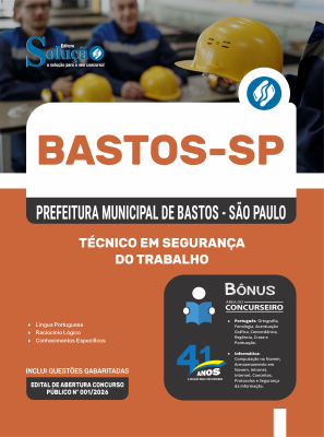 Apostila Prefeitura de Bastos - SP 2026 - Técnico em Segurança do Trabalho - Imagem 3