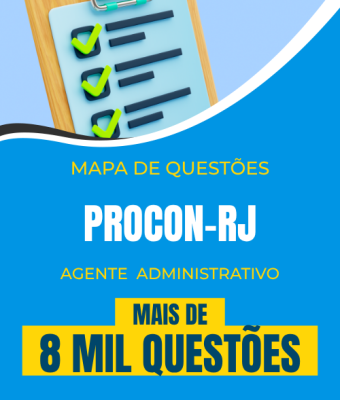 Mapa de Questões Online - Procon-RJ - Agente Administrativo - 8 Mil Questões - Imagem 1